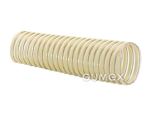 EOLO PU ANTISTATIC, 32mm, -0,2bar, PU, PVC gelbe Spirale, -40°C/+80°C, transparent, 